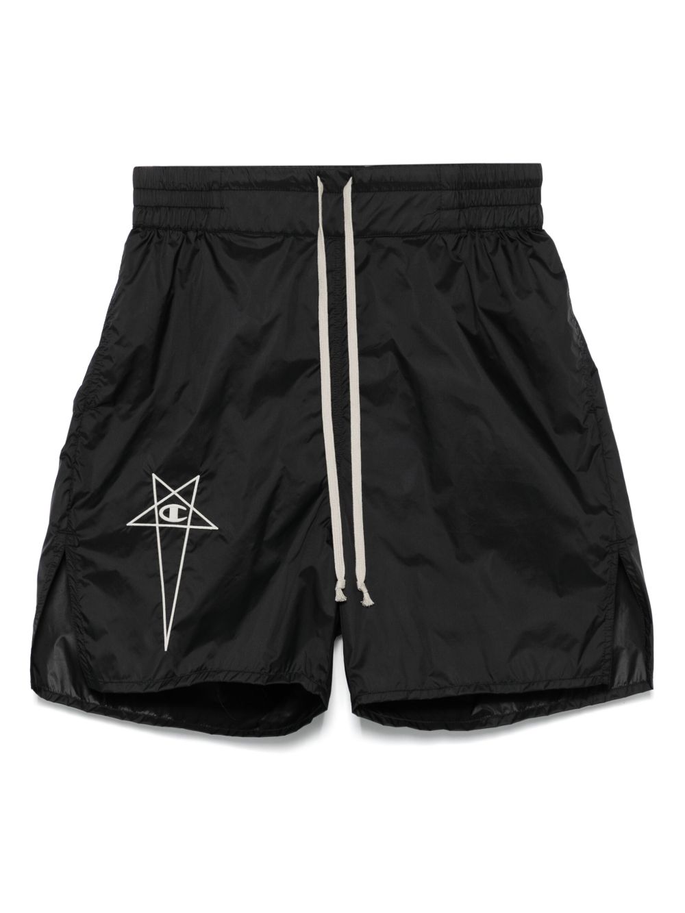 Logo-embroidered bermuda shorts - Black