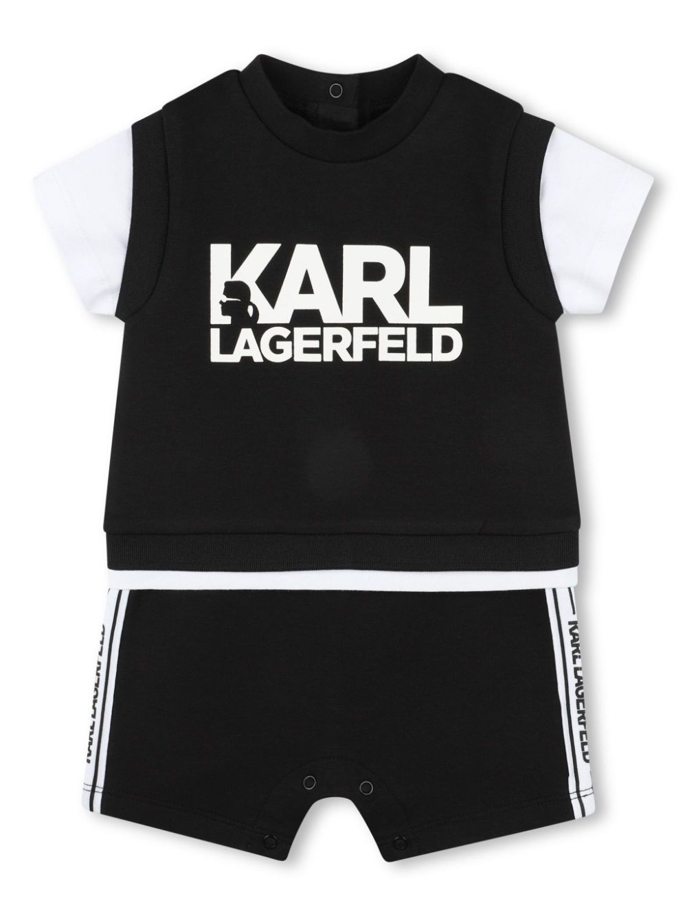 Logo-print shorties - Black