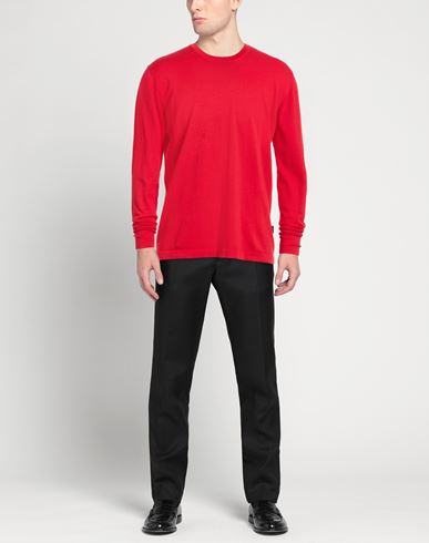 Man Sweater Tomato red Size XL Cotton