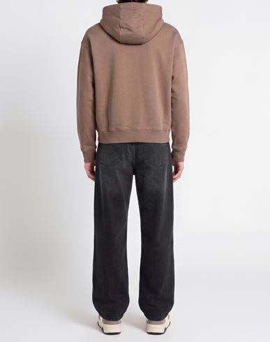 Man Sweatshirt Taupe Size S Cotton, PES