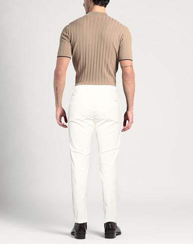 Man Pants White Size 28 Cotton, Lyocell, Elastane