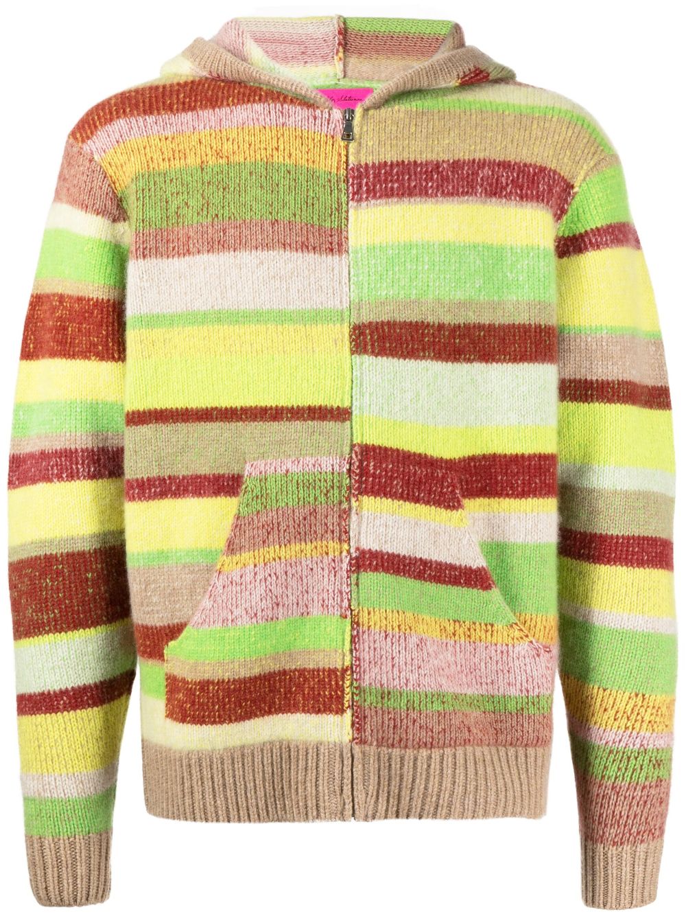 Multi-stripe zip-up hoodie - Multicolour