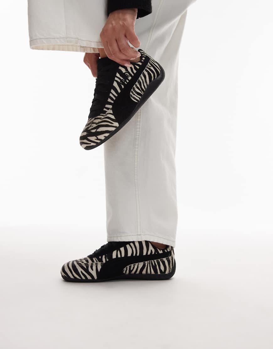 Speedcat trainers in zebra print-Black