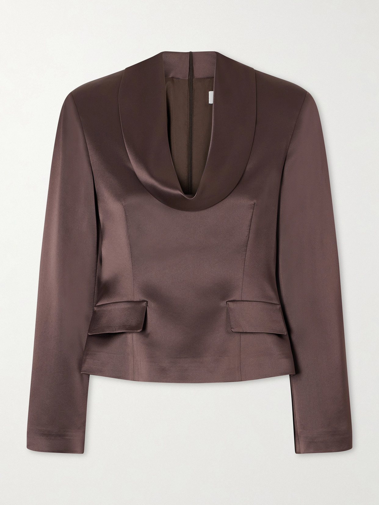 Kendal Satin Blouse - Brown