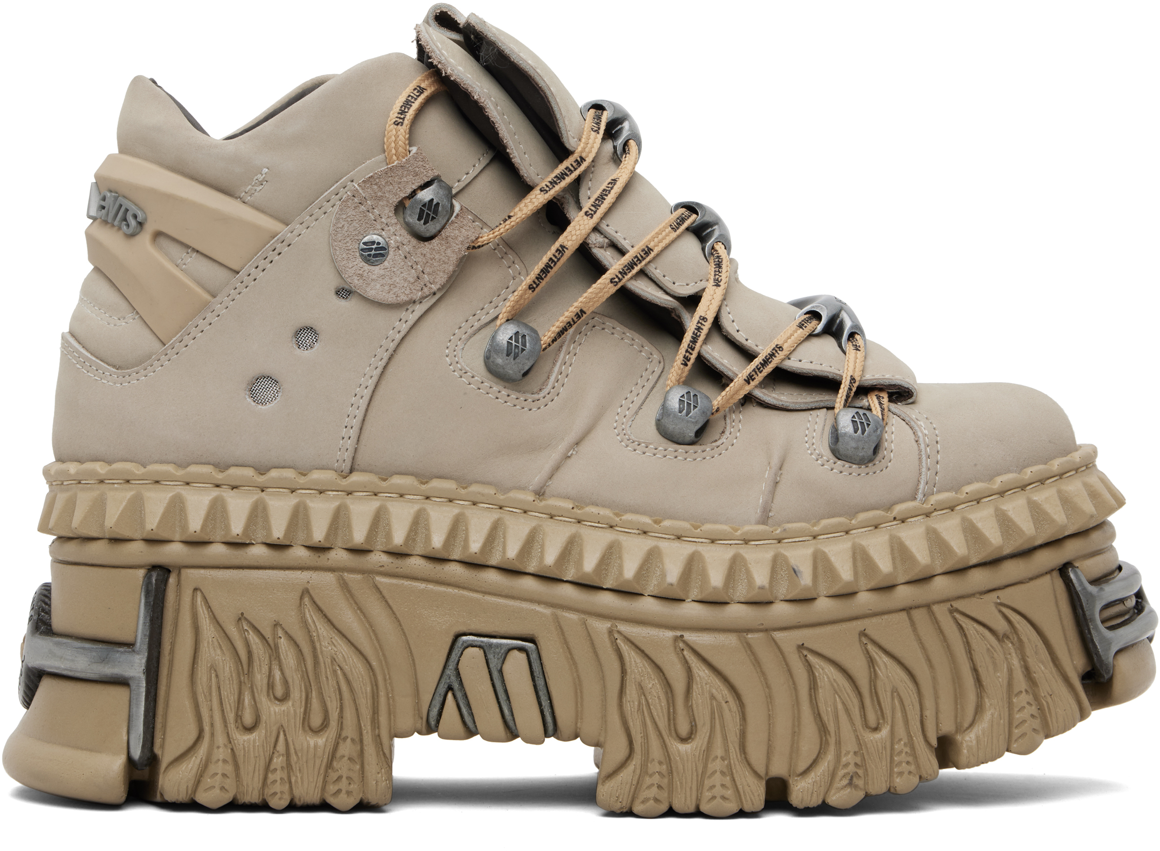 Taupe New Rock Edition Fire Platform Sneakers
