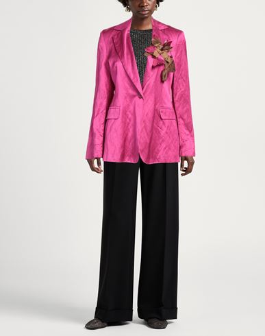 Woman Blazer Fuchsia Size 10 Viscose, Cotton, Metallic fiber