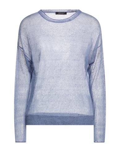 Woman Sweater Slate blue Size 2 Linen