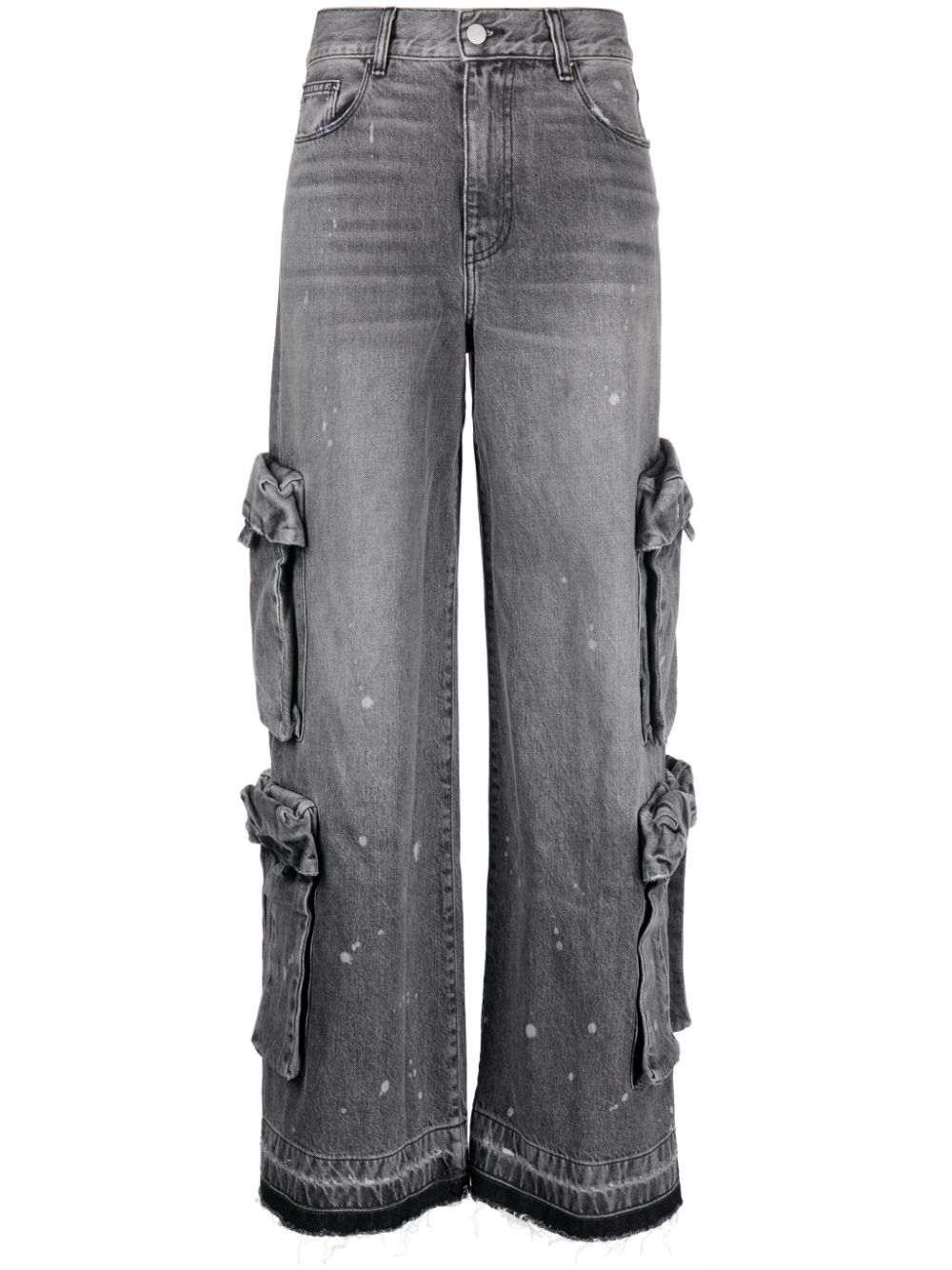 Baggy Cargo wide-leg jeans - Grey