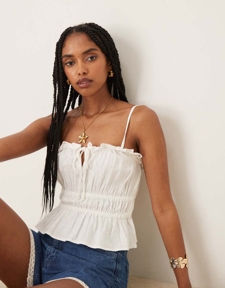 Polly cami top in white