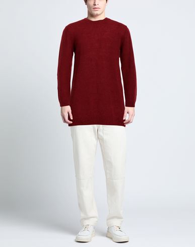 Irish Crone Man Sweater Brick Size S Alpaca wool, Polyamide, Wool