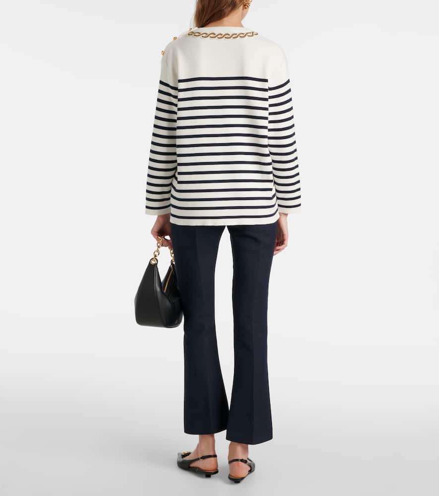 Embroidered cotton sweater