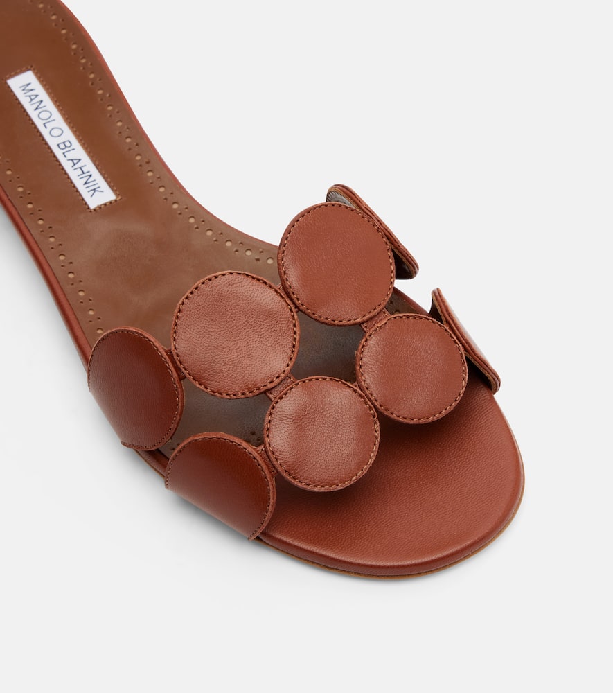 Haribalmuflat leather slides