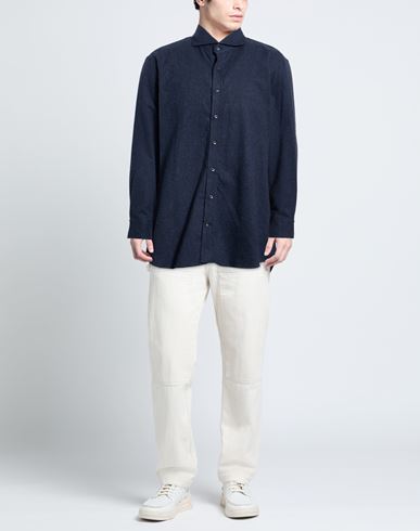 Stenströms Man Shirt Slate blue Size L Cotton