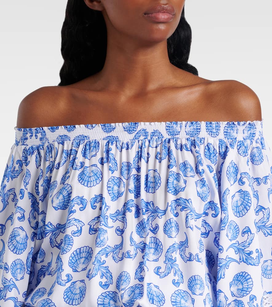 Micha printed tiered minidress