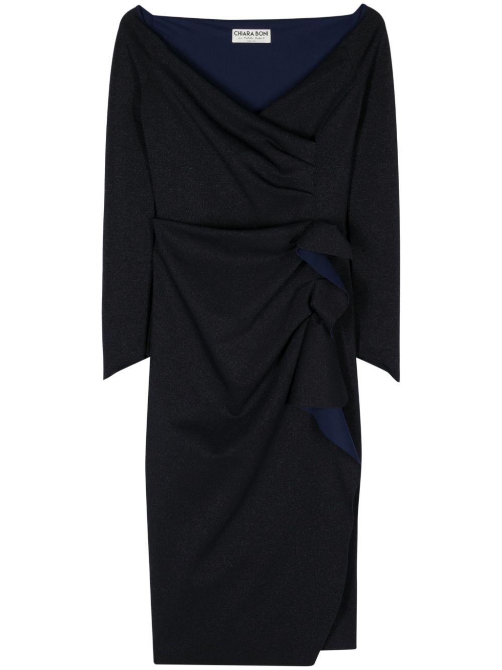 Silveria gathered lurex dress - Blue