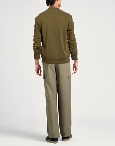 Man Sweatshirt Military green Size L Cotton, Polyester