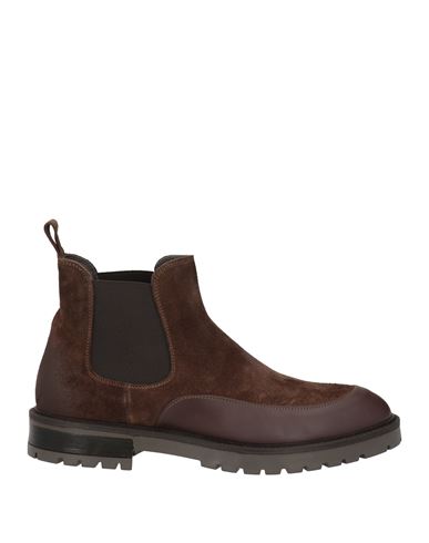 Man Ankle boots Dark brown Size 12 Soft Leather