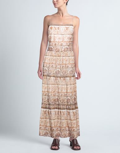 Woman Maxi dress Beige Size 6 Cotton