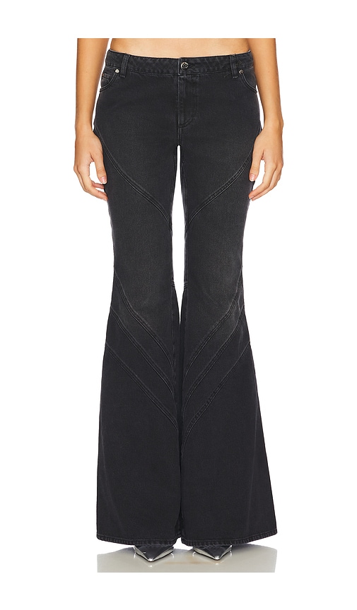 Santa Brands Flared Jeans in Black. - L also in