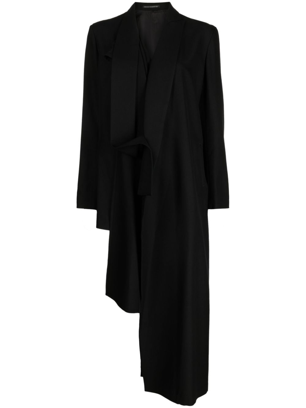 Deconstructed asymmetric coat - Black