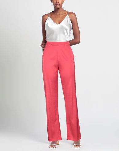 Woman Pants Coral Size 6 Viscose, Elastane