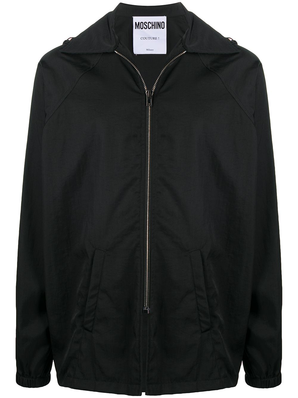 Logo print windbreaker - Black