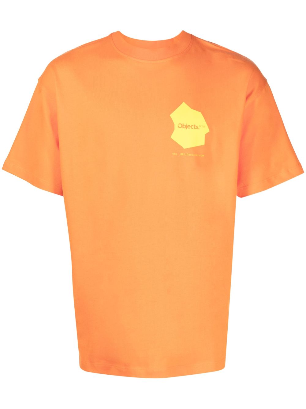 Slogan-print T-shirt - Orange