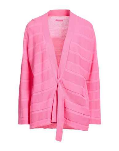 Woman Cardigan Salmon pink Size L Cotton