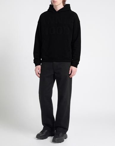 Man Sweatshirt Black Size S Cotton