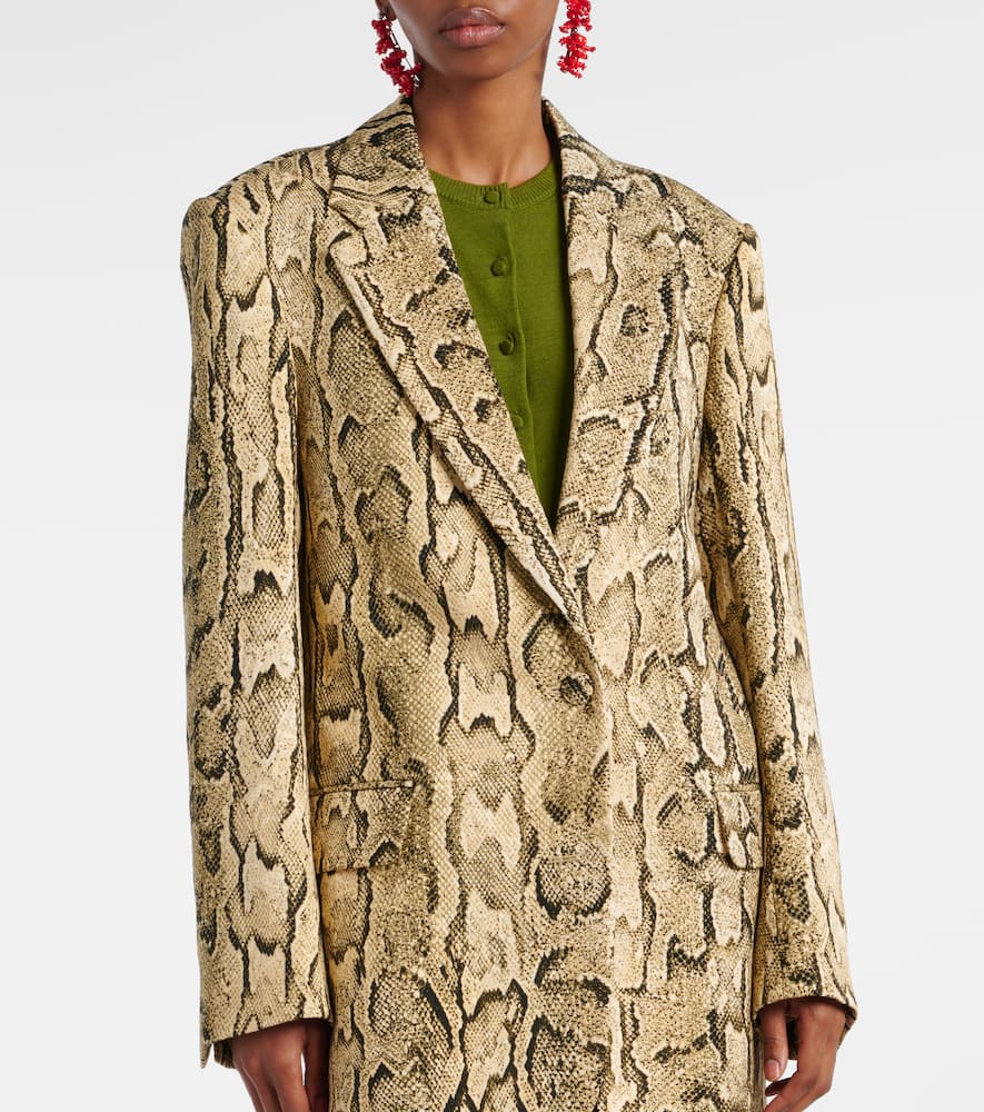 Dries Van Noten Snake-effect jacquard blazer