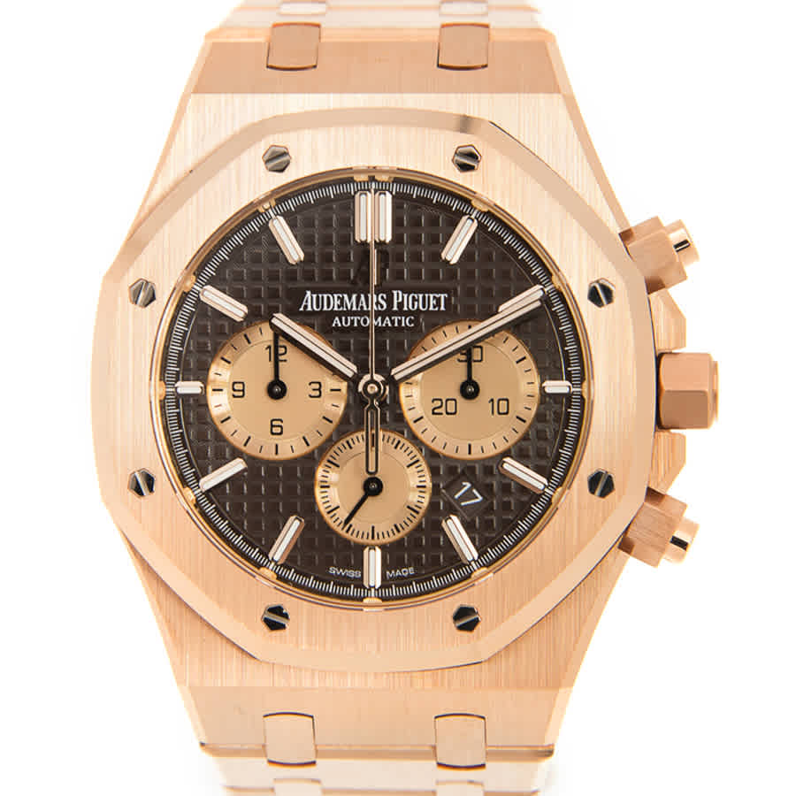 Royal Oak Chocolate Dial Mens 18K Rose Gold Watch 26331OR.OO.1220OR.02