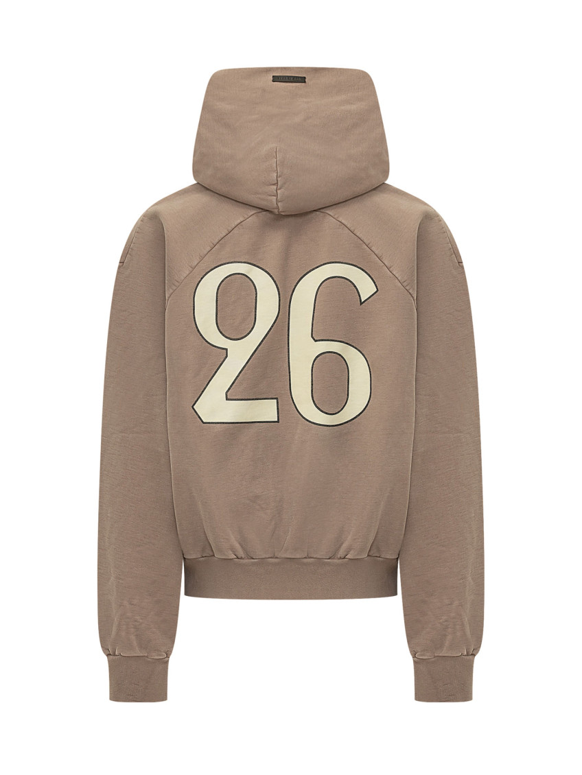 Beige Pearl Logo Hood Sweatshirt