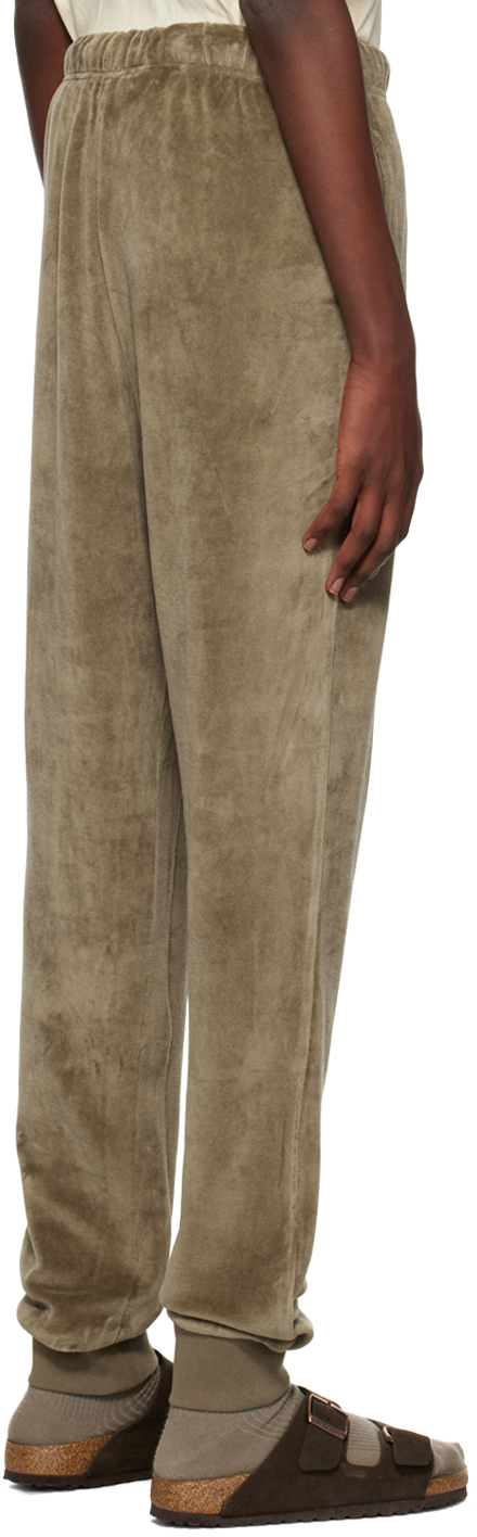 Brown drawstring jogger trousers