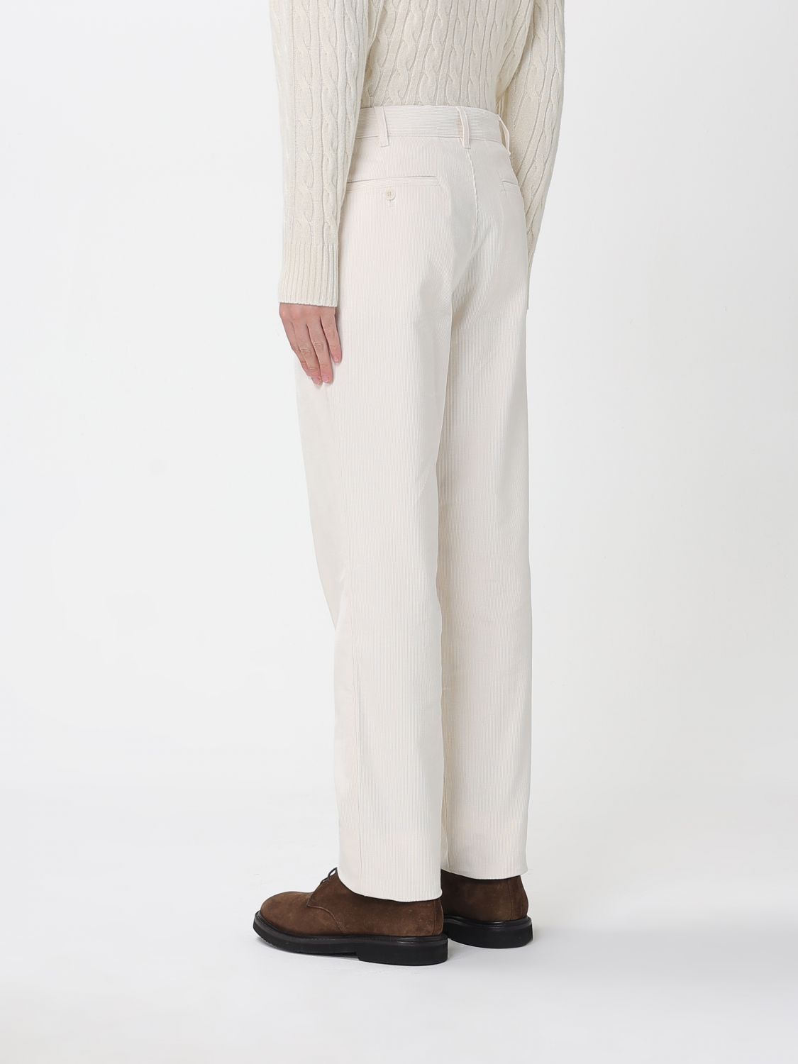 Pants Men color Yellow Cream