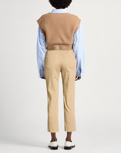 Woman Pants Camel Size 4 Cotton, Elastane
