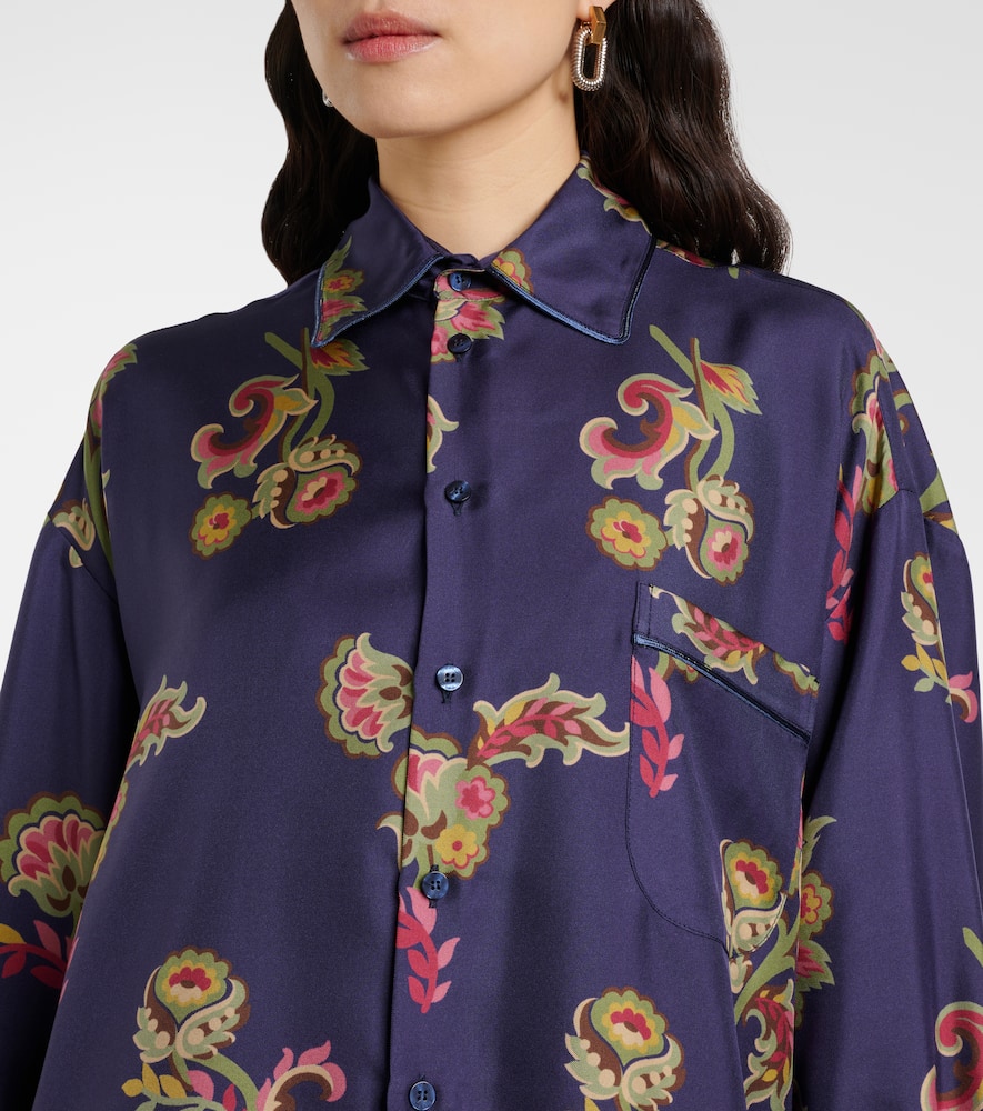 Printed silk shirt
