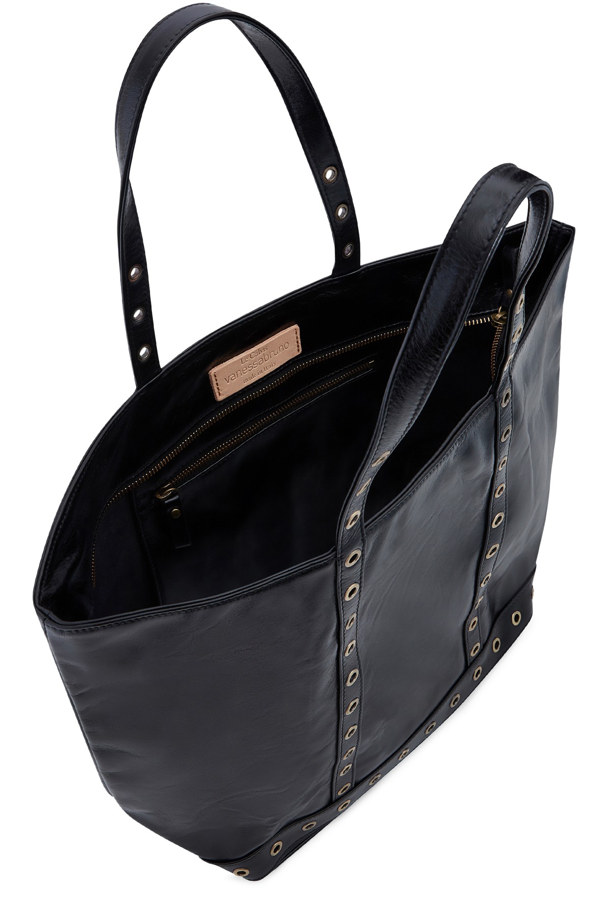 Large leather Cabas tote