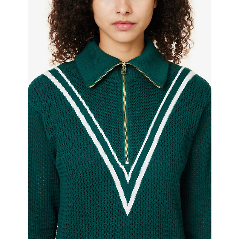 Womens Forest Savannah Branded Cotton-knit Jumper L