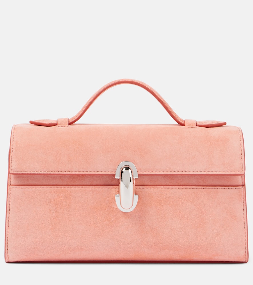Symmetry Pochette suede tote bag