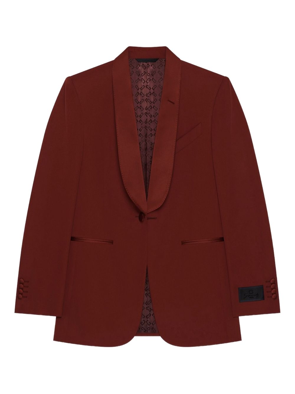 Shawl-lapel blazer - Red