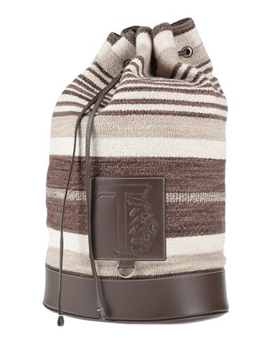Man Backpack Dark brown Size 
