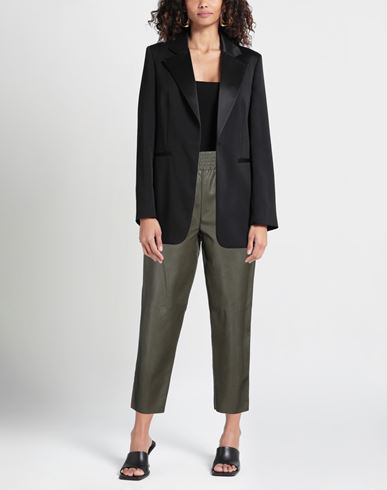 Woman Pants Military green Size 4 Viscose, Polyurethane