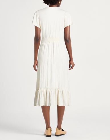 Woman Midi dress White Size 1 Cotton
