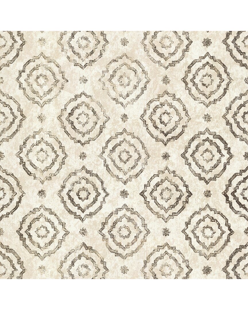 A-Street Prints Uma Gold Star Medallion Wallpaper