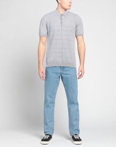 Heritage Man Sweater Light grey Size 40 Cotton, Linen