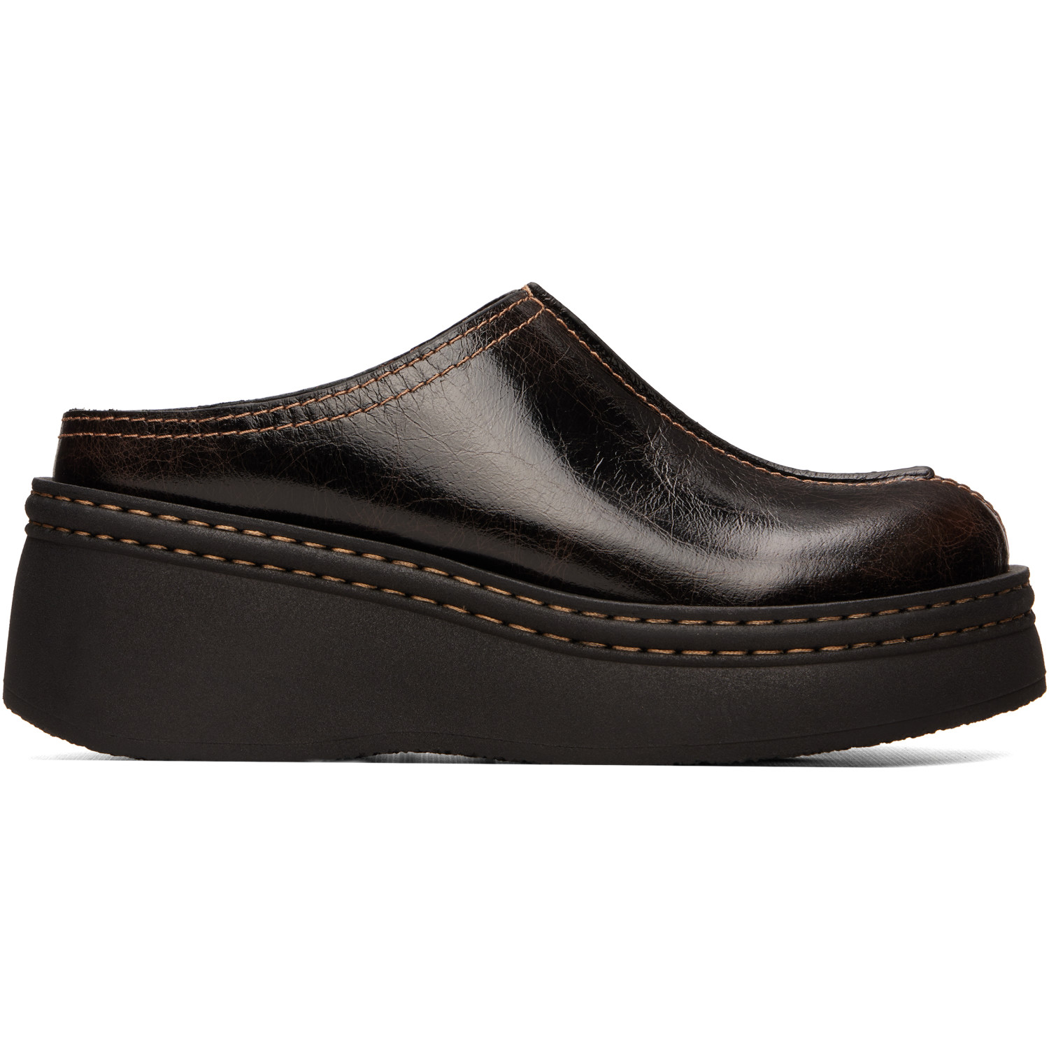 Brown Mego Mule Flats