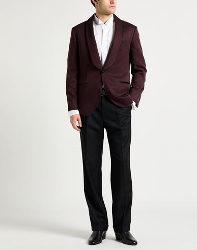 Man Blazer Burgundy Size 40 Silk