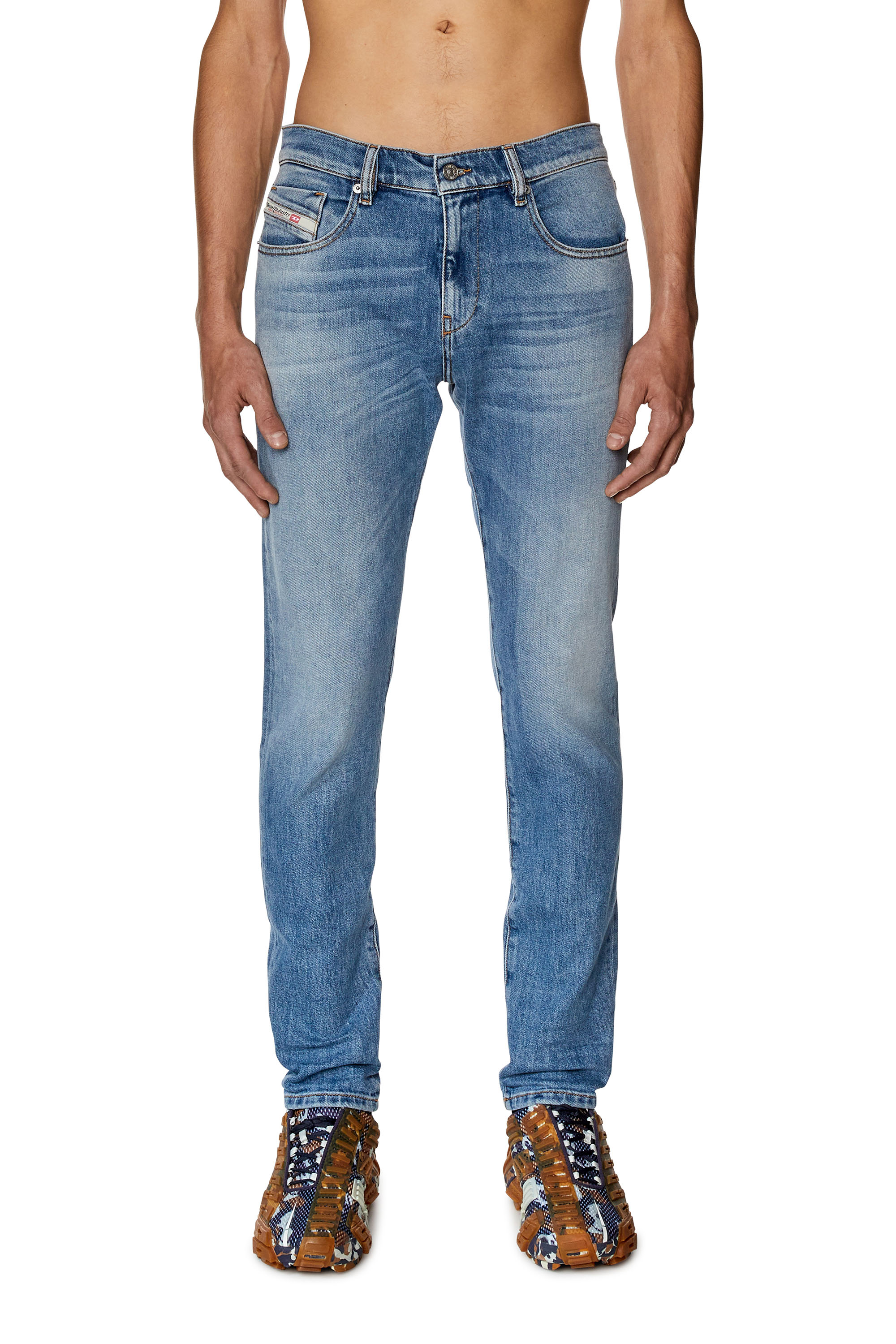 2019 D-Strukt low-rise slim-fit jeans - Blue