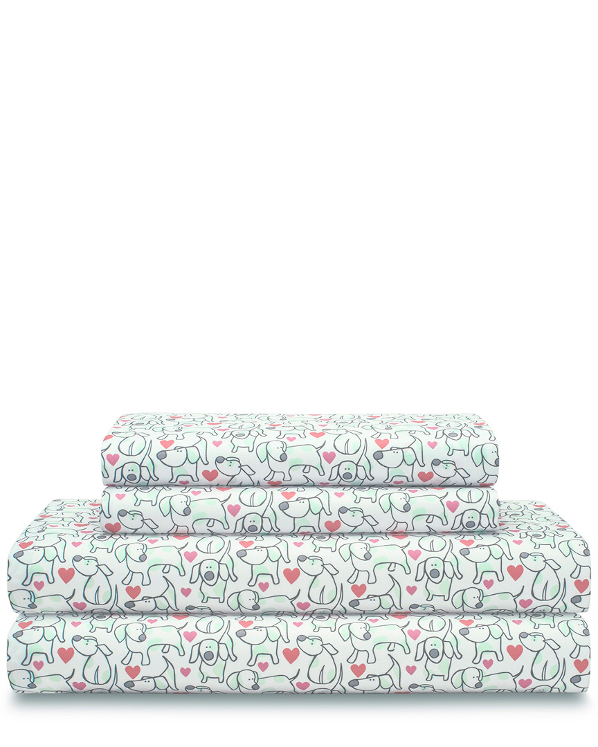 Whimsical Print Hearts and Hounds Sheet Set
