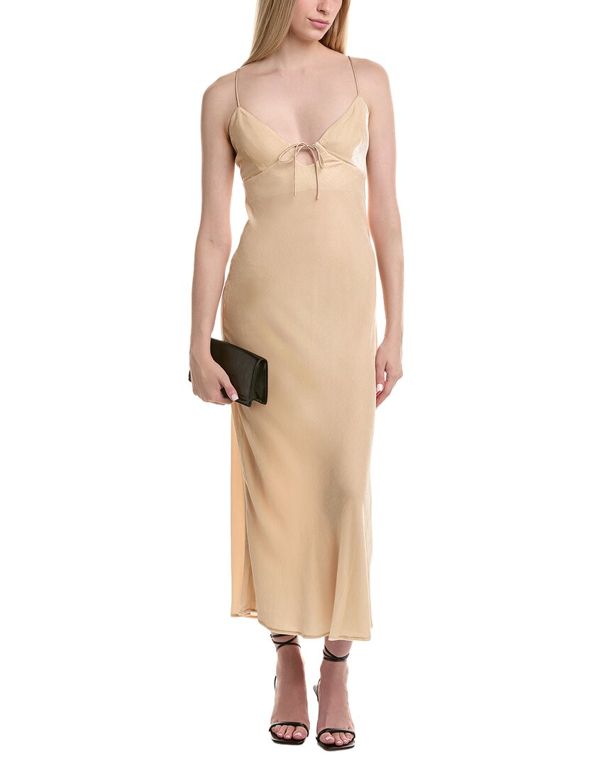 Velvet Bias Cut Silk-Blend Midi Dress
